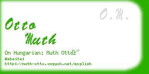 otto muth business card